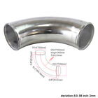 Universal 90 Degree 102mm/4in Outer Diameter Bend Polished Aluminum Pipe Tube