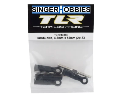 TEAM LOSI RACING TLR244053 4.5x55mm 8IGHT-X Turnbuckle w/Rod Ends (2) HH - Image 1 of 2