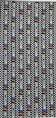 NASCAR logo checkered flag stripes Fabric Quilt Cotton 44" wide BTHY - Image 1 of 3