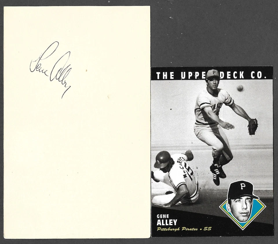 Gene Alley (debut 1963) autógrafo firmado por piratas automático 3x5 índice certificado de autenticidad Foto 1 de 1
