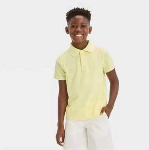 Boys' Short Sleeve Yellow Polo Shirt - Cat & Jack Small NWT - Picture 1 of 1