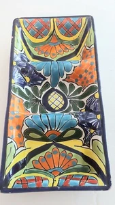 Mexican Talavera Serving Relish Dish Tray Dividers Clay Handpainted 12"×6"Fiesta - Picture 1 of 10