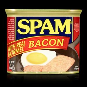 SPAM with Bacon *LOT 4, Four 12 oz cans*All Real Hormel*Bacon Spam can*EXP 4/25