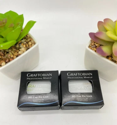 Graftobian HD Cake Eye Liner WHITE 37mm .11oz Professional Size Makeup   2 PACK - Image 1 of 3