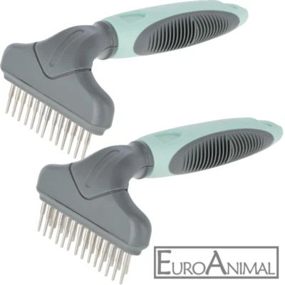 KERBL Hunde Fell Entwirrungsstriegel Striegel Entfilzungsstriegel rotierende Zinken