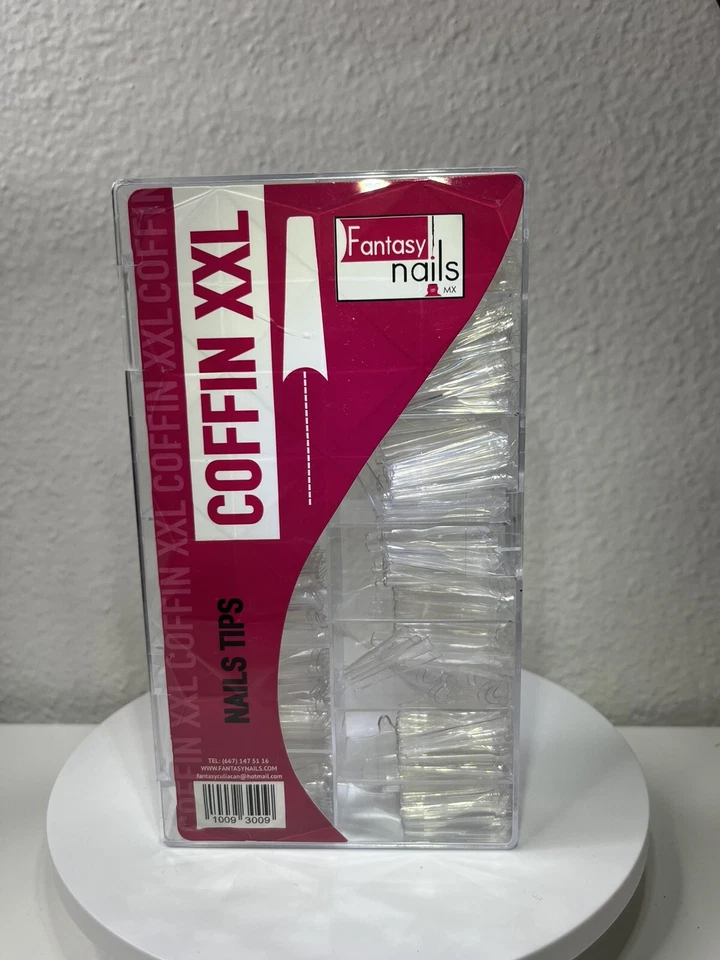 Uñas Fantasy 500 piezas ATAÚD TRANSPARENTE XXL puntas de uñas Foto 1 de 1
