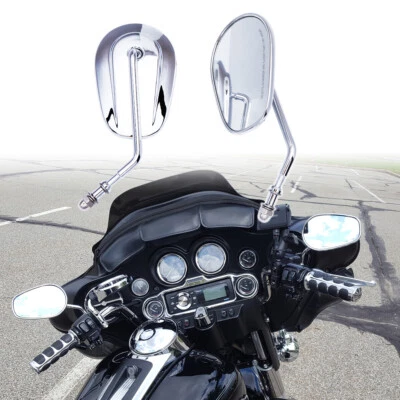 2x Espejos retrovisores laterales clásicos para Harley Davidson Ultra Classic Electra Glide Foto 1 de 4