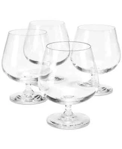 Hotel Collection Clear 16 oz Whiskey / Brandy Glasses, Set of 4 NEW - Picture 1 of 3