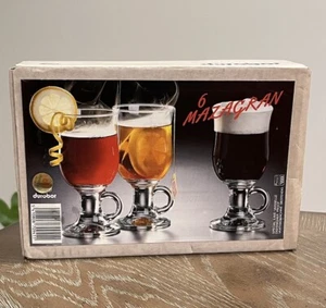 Set Of 6 Durobor Mazagran Hot Drink Glasses 8.5Oz 1907/24 Made in Belgium NEW - Picture 1 of 5