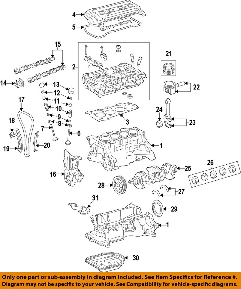 Piezas del motor del eje del motor HYUNDAI OEM 13-21 Elantra GT - Pan de aceite 215102B700 Foto 1 de 1