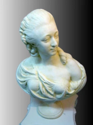 Grand buste comtesse du barry PATINE staff (plâtre armé) H50cm - Photo 1/4
