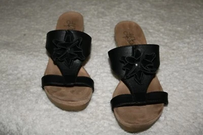 Женские босоножки LifeStride Notice на танкетке черные размер 9 М в розницу 49 долл. США - Изображение 1 из 4