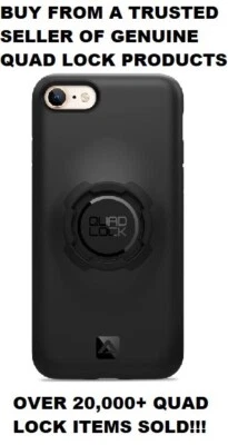 QUAD LOCK® MOTORCYCLE SCOOTER BICYCLE IPHONE "3RD GEN SE 2022+ / 7 8" COVER CASE - Image 1 of 2