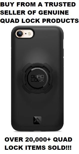 QUAD LOCK® MOTORCYCLE SCOOTER BICYCLE IPHONE "3RD GEN SE 2022+ / 7 8" COVER CASE - Image 1 of 2