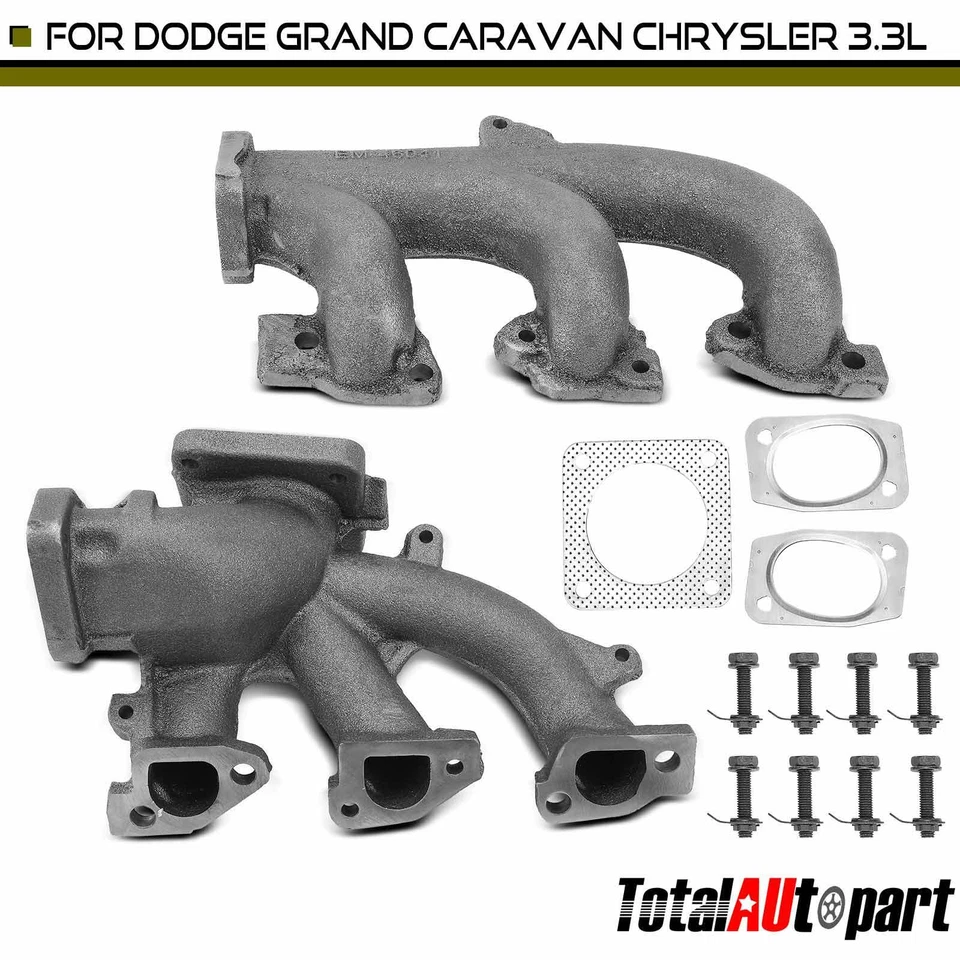 2x Colector de escape con junta y pernos para Chrysler Pacifica Dodge izquierda y derecha Foto 1 de 4