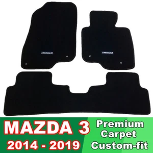 CARPET MATS TAILOR MADE CUSTOM FIT MAZDA 3 2014 - Feb 2019 - Picture 1 of 2