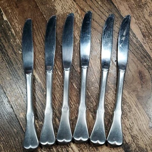 6 Dinner Knives PATRICK HENRY Oneida Community Stainless Flatware 8 1/2" - Picture 1 of 4