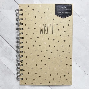 Rae Dunn Notebook WRITE Plus Kraft Spiral Journal Hardcover 8.75" - Picture 1 of 18