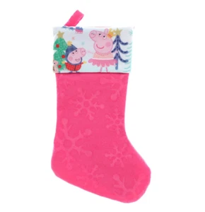 Calza natalizia Peppa Pig in feltro goffrato - Foto 1 di 1