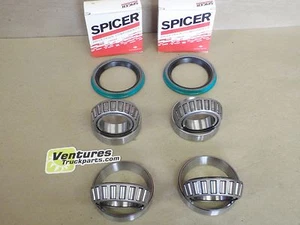 WHEEL BEARING AND SEAL KIT FORD F150 F100 4X4 DANA 44 FRONT SPICER OR TIMKEN - Picture 1 of 4