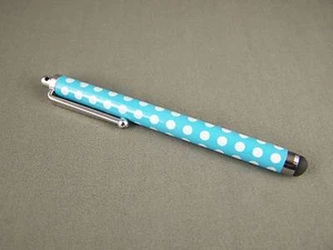 Aqua Weiß Tupfen Stylus Stift für Touchscreen Smartphone Tablet - Bild 1 von 4