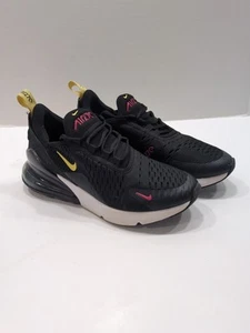 Nike Air Max 270 Youth Kids Size 4.5Y HF9091-001 Black Gym Red White Saturn Gold - Picture 1 of 18