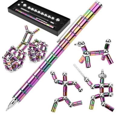 MARKENLOS Magnetischer Kugelschreiber,Schwarz Kugelschreiber, Lustig Multifunktions Magnet