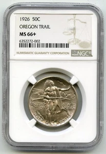 1926 Oregon Trail Silver Dollar NGC MS66+ Commemorative Coin - P702 - Picture 1 of 2
