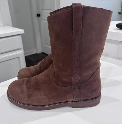 UGG Australia Blane ботинки 1002069 коричневый кожаный девочек осени зимние ботинки размер 5 - Изображение 1 из 4