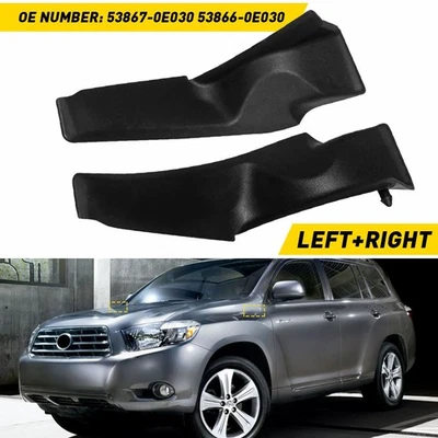 Par de cubierta de extensión de limpiaparabrisas delantero para Toyota Highlander 2008-2013 Foto 1 de 4