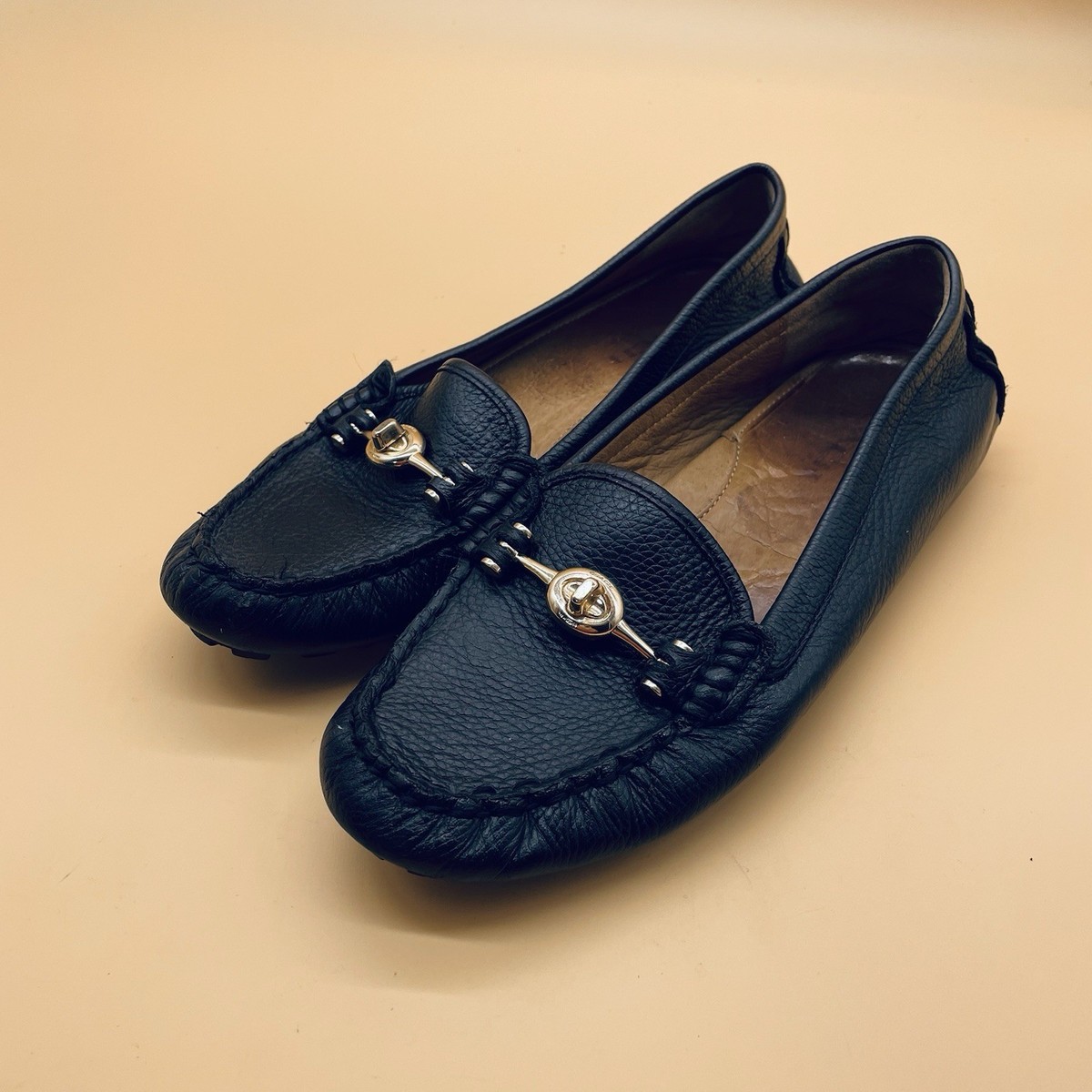 靴 COACH original Black Moccasin Amazon.com | Coach Women's Leah Platform Loafer with Sketch