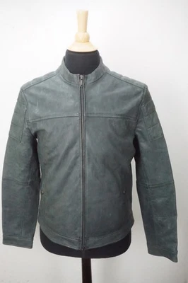 Chaqueta de Hombro Acolchada John Varvatos Cuero Azul Duke Speed Racer Talla M NUEVA  Foto 1 de 4