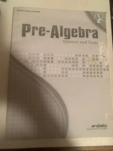 Abeka Pre-Algebra Quizzes & Test - O sp5 - Foto 1 di 3