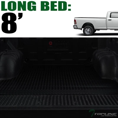 TLAPS For 2019-2024 Ram 2500 3500 8 Ft Rubber Truck Bed Trunk Mat Liner - Black Foto 1 de 4