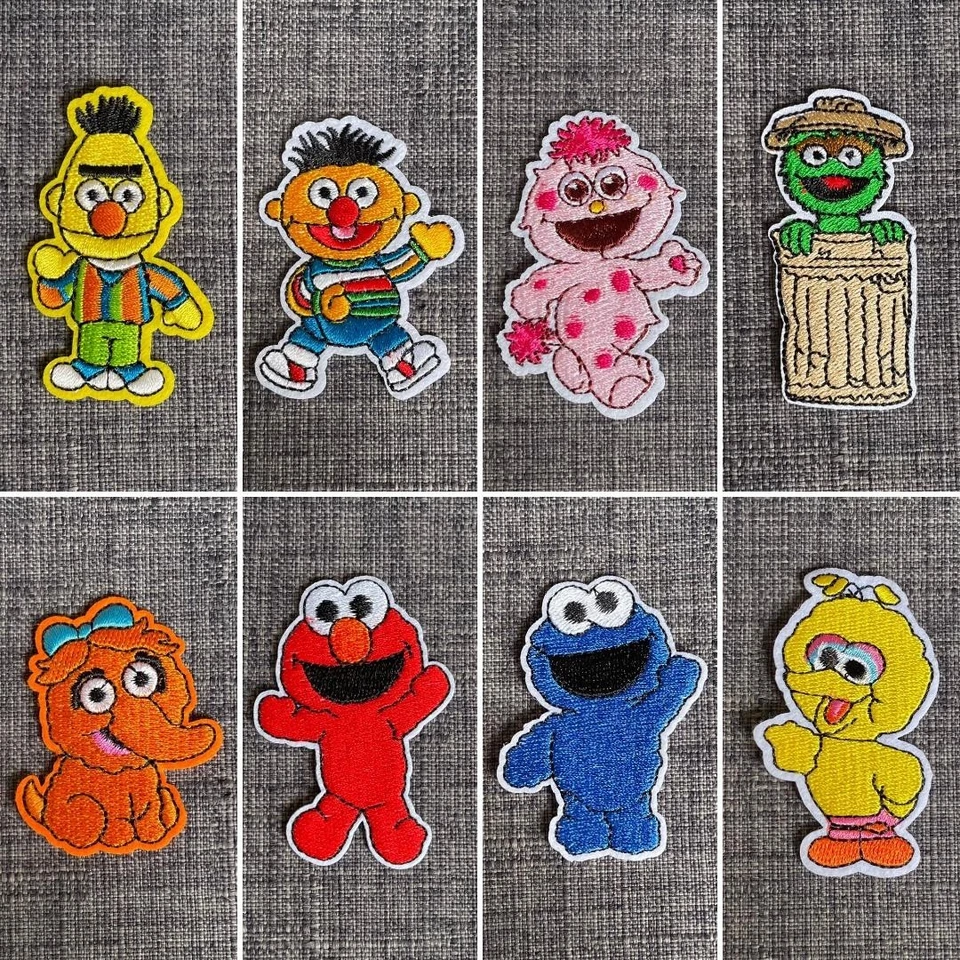 Sesame Street Muppets Small Sized 100% Embroidered Patch Badge Motif Iron-On - Image 1 of 1
