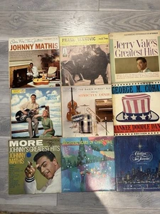 Lot of 9 Vintage Vinyl Records Johnny Mathis Rusty Draper Jerry Vale Xmas LPs - Picture 1 of 10