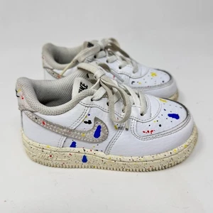 Nike Toddler Air Force 1 LV8 Paint Splatter Low Shoes Size 8c - Picture 1 of 8