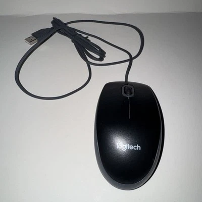 Logitech M-U0026 M100 Wired Optical USB Computer Mouse Black/Gray - Image 1 of 4
