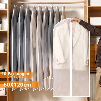 10 Stk Kleidersäcke Kleidersack Kleiderhülle Kleiderschutz Schutzhülle 120x60cm - Bild 1 von 4