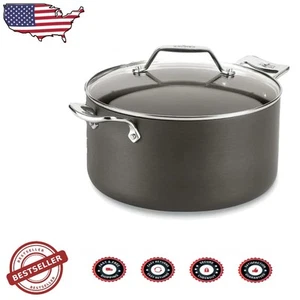 Essential 7 Quart Nonstick Pot with Heat-Resistant Glass Lid for Healthy Cooking - Picture 1 of 2