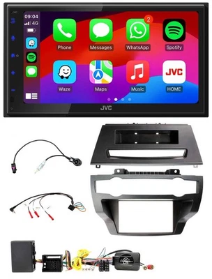 JVC Bluetooth USB Lenkrad 2DIN DAB Autoradio für BMW X5 X6 E70 E71 07-13 Verstär - Bild 1 von 4