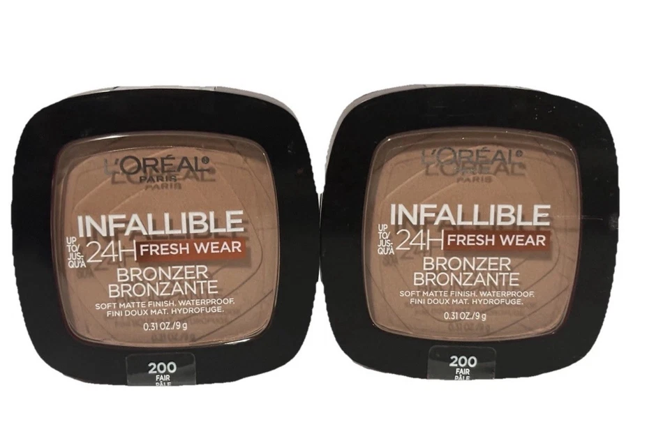 2 Pc - L'Oreal Infallible 24H Fresh Wear Bronzer Soft Matte Finish, #200 Fair - Image 1 of 1