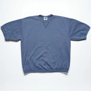 Vintage 80's Lee Short Sleeve XL Blue Sweatshirt Gym Weightlifting USA Training  - Picture 1 of 8