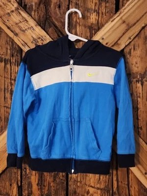 Sudadera con capucha Nike vintage para niño azul talla 3T manga larga cremallera frontal Foto 1 de 4