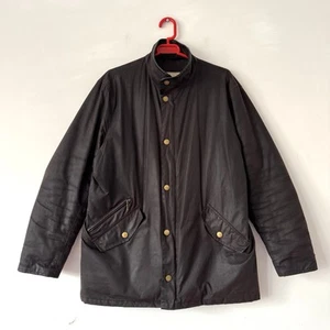 Barbour Prestbury Wax Jacket Size Large Brown Country Coat Zip Quilted Lining - Picture 1 of 23