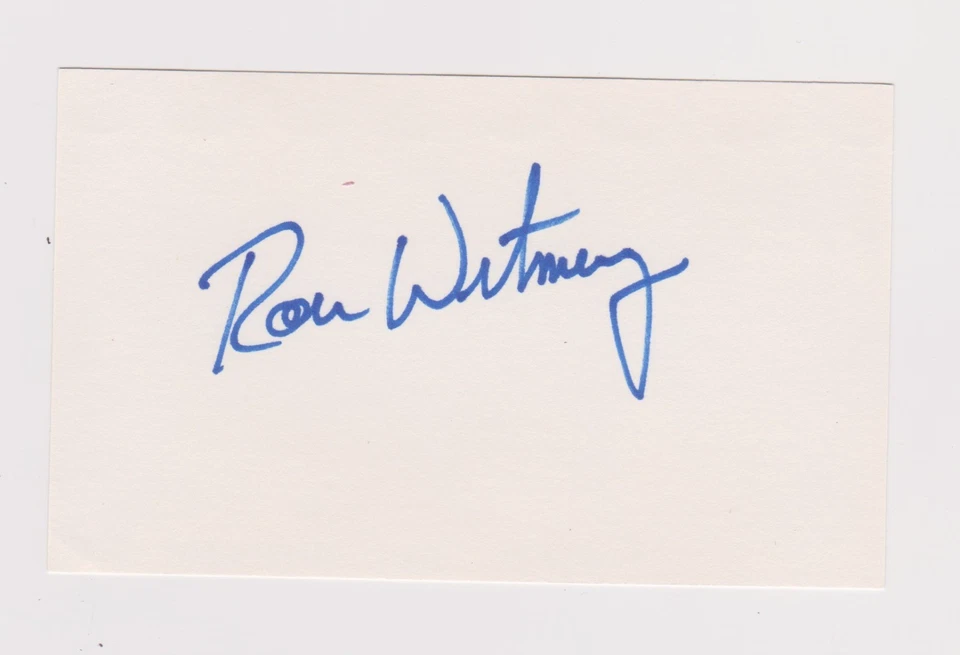 Ron Witmeyer - Signed 3x5 - Debut 1991 -Athletics - Image 1 of 1