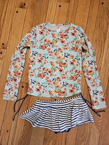 Ruffle Butts Size 14 Swim Set Long Sleeve Rash Guard - Picture 1 of 9