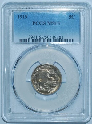 1919 P PCGS MS65 Buffalo Nickel - Image 1 of 2
