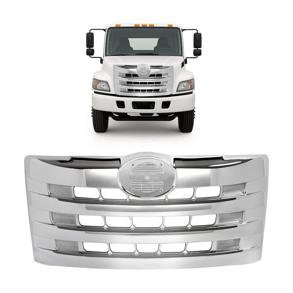 For Hino 238 258 268 338 2011-2018 Chrome Front Upper Grille ABS For 2062665632 - Image 1 of 4