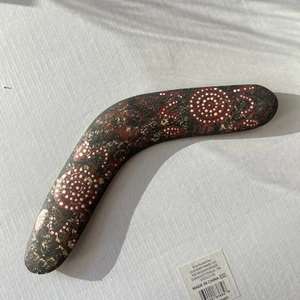 Boomerang de madera pesada pintado a mano - Imagen 1 de 10